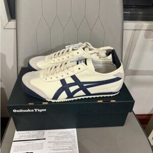 Onitsuka Tiger by Asics Cream and Navy Shoes